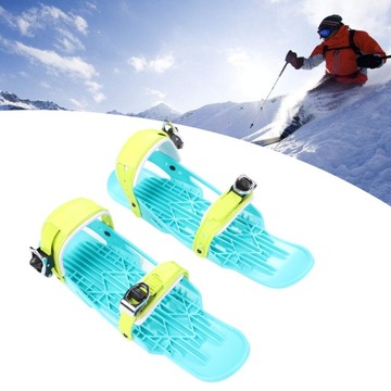 Мини-лыжные коньки, нейлоновые портативные регулируемые короткие коньки BI