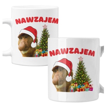 Kubek Nosacz Nawzajem Świąteczny Śmieszny Pomysł Na Prezent Święta + Imię