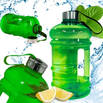 BUTELKA KANISTER NA WODĘ BIDON SPORTOWY NA SIŁOWNIE STAL BPA FREE 2,2L
