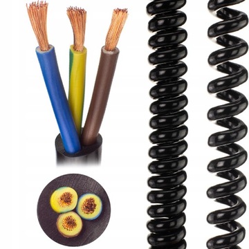 Кабель спиральный токовый OMY 3x1 2,7 м