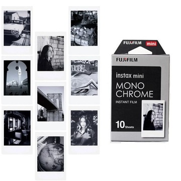 Wkłady Fujifilm 10 sztuk INSTAX MINI MONOCHROME 11 12 Czarno Białe Vintage
