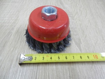 Щетка передняя проволочная Плетеная 75мм М14 Витая проволока Для болгарки