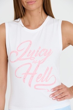 JUICY COUTURE Biały top Juicy As Hell Tank M