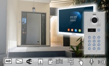 5TECH ВИДЕОДОМОФОН 2 МОНИТОРА 8'' ЗАПАСНАЯ СТАНЦИЯ 84222 ВОРОТА И ДВЕРИ