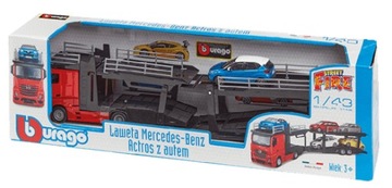 Ciężarówka BURAGO Laweta Tir Actros z autem BURAGO