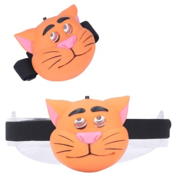 Детский налобный фонарь в форме кота 2 режима