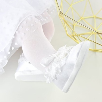 Колготки белые 40 DEN - гладкие 68 - 74