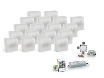 18x Świecąca Kostka Brukowa LED Akropol 14x14 RGB