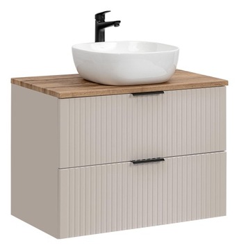 Kaszmirowa szafka pod umywalkę 80cm ADEL CASHMERE z umywalką i blatem WOTAN