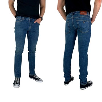 ARMANI JEANS SPODNIE SLIM EMPORIO PREMIUM ROZ. 30