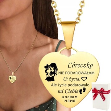 Prezent dla Córki - Naszyjnik z dedykacją GRAWER