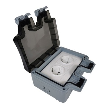 GNIAZDO PODWÓJNE WODOODPORNE IP66 220-250V 10-16A