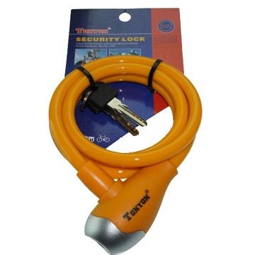 Zapięcie rowerowe TONYON (Orange, 10mmx1200mm)