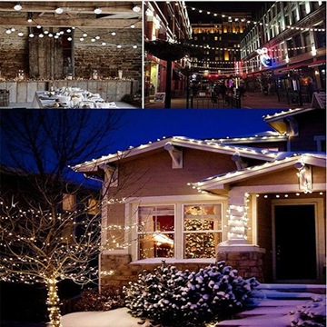 СОЛНЕЧНЫЕ САДОВЫЕ ЛАМПЫ GIRLANDA 100LED, 12m COLD