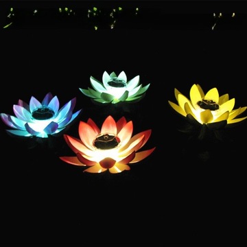 LOTUSOWE ŚWIECE PŁYWAJĄCE LED DECOR BASEN