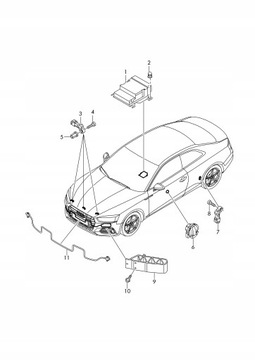 4M0959651 SENZOR NÁRAZŮ AIRBAG AUDI A4 B9 8W