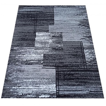 Dywan szary geometryczny tani BCF 80x150