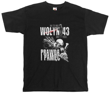 koszulka patriotyczna historyczna Wołyń 1943 Katyń Żołnierze Wyklęci WZORY