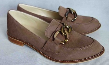 ex_pl Распродажа КОЖАНЫЕ мокасины BROWN FLAT OBC