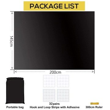 Zasłona zaciemniająca DIY Rolety okienne Podróżne rolety okienne A 145x200cm