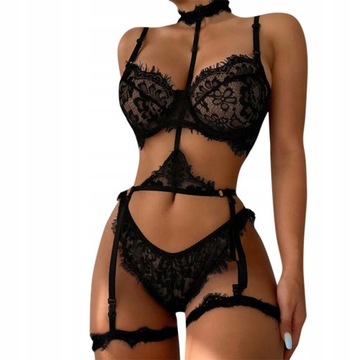 BIELIZNA EROTYCZNA SEXY SEKSOWNE KUSY KOMPLET. S