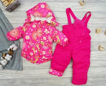 ZIMOWY KOMBINEZON 2częściowy SARENKI amarant r 92