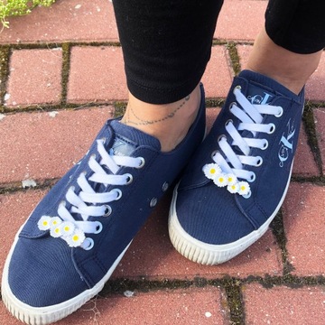 2 УКРАШЕНИЯ ДЛЯ ОБУВИ Шнурки Запонки Цветок ромашки