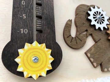 Сенсорно-манипуляционная доска Монтессори Сафари, бежевый, XL + БЕСПЛАТНОЕ имя