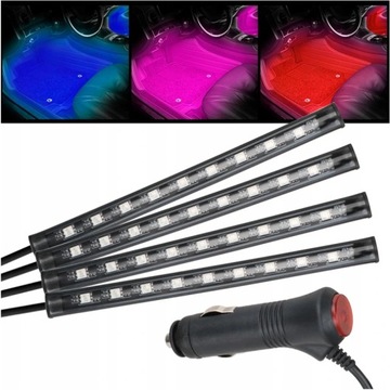 СВЕТОДИОДНОЕ АВТОМОБИЛЬНОЕ ОСВЕЩЕНИЕ RGB ЦВЕТНЫЙ ИНТЕРЬЕР