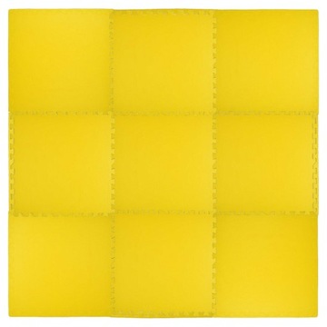 HUMBI MATA PUZZLE WODOODPORNE POD BASEN 9 SZT ŻÓŁTY 180 X 180 CM