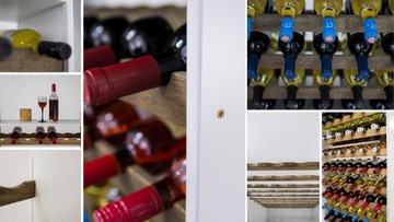 Дубовая винная полка, деревянная винная полка, полка для бутылок 77бут ДУБ