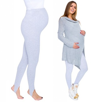 CIĄŻOWE LEGGINSY OCIEPLANE Z ZAPIĘTKĄ LSPRG XL