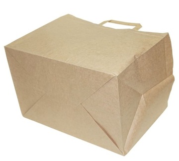 БУМАЖНЫЙ ПАКЕТ ДЛЯ КЕЙТЕРИНГА, КОРИЧНЕВЫЙ 32X22X25см (10) RED PLAST