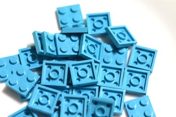 Lego płytka medium azure śr. lazurowy 2x2 3022 30szt