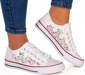 БЕЛЫЕ АЖУРНЫЕ КРОССОВКИ 38