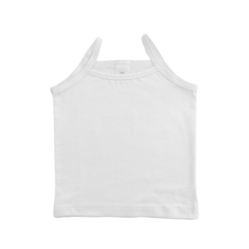 BIAŁA DZIEWCZĘCA PODKOSZULKA 110 BAWEŁNA 100% NA CIENKICH RAMIĄCZKACH