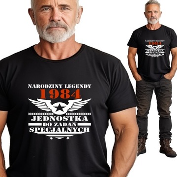Koszulka na 40 Urodziny Prezent Urodzinowy Narodziny Legendy 50 60 lat L