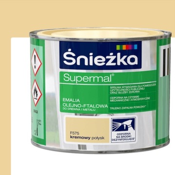ŚNIEŻKA Supermal Emalia Olejno-ftalowa POŁYSK 200ml KREMOWY