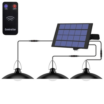 LAMPA SOLARNA+PANEL OŚWIETLENIE ZEWNĘTRZNE CIEPŁO
