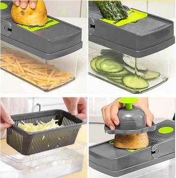 МНОГОФУНКЦИОНАЛЬНАЯ ТРЕЗКА ДЛЯ ОВОЩЕЙ, ФРУКТОВ, ТЕРКА 15 в 1