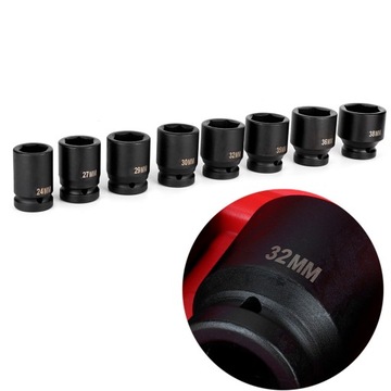 Набор из 8 ударных шестигранных приводов 3/4 дюйма