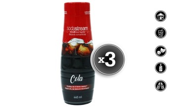 3x СИРОП КОНЦЕНТРАТА КЛАССИЧЕСКОГО КОЛА ДЛЯ САТУРАТОРА SODASTREAM НАПИТОК 9 Л, 440 мл