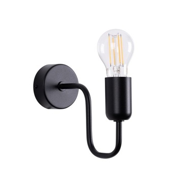 Kinkiet VECTOR czarny/stal industrialny do sypialni Sollux led