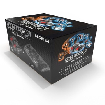 ZESTAW 2X AKUMULATOR 4AH ŁADOWARKA PODWÓJNA