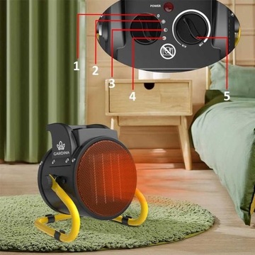 Электрический обогреватель HEATER GARDINA BLOWER High POWER 2000W 2kW
