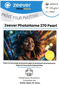 Papier do druku zdjęć Zeever PhotoHome 270 A4/30 pearl