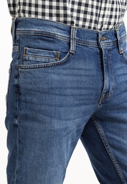 MĘSKIE DOPASOWANE SPODNIE JEANSOWE MUSTANG OREGON SLIM ZWĘŻANE BLUE W33 L32