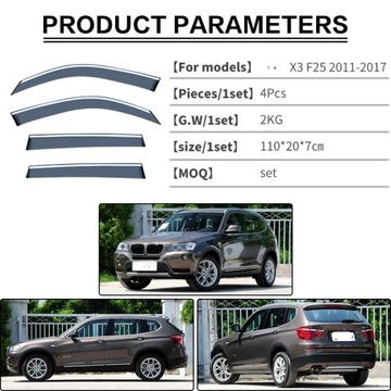 PRO BMW X3 2003-2022 E83 F25 G01 KRYT SLUNEČNÍ