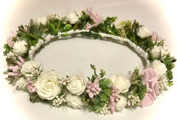 Венок для причастия, кремово-розовый венок для причастия