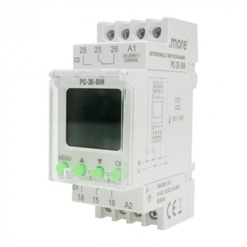 Programator Astronomiczny na szynę 3600W 16A 230V AC 16 Programów DIN